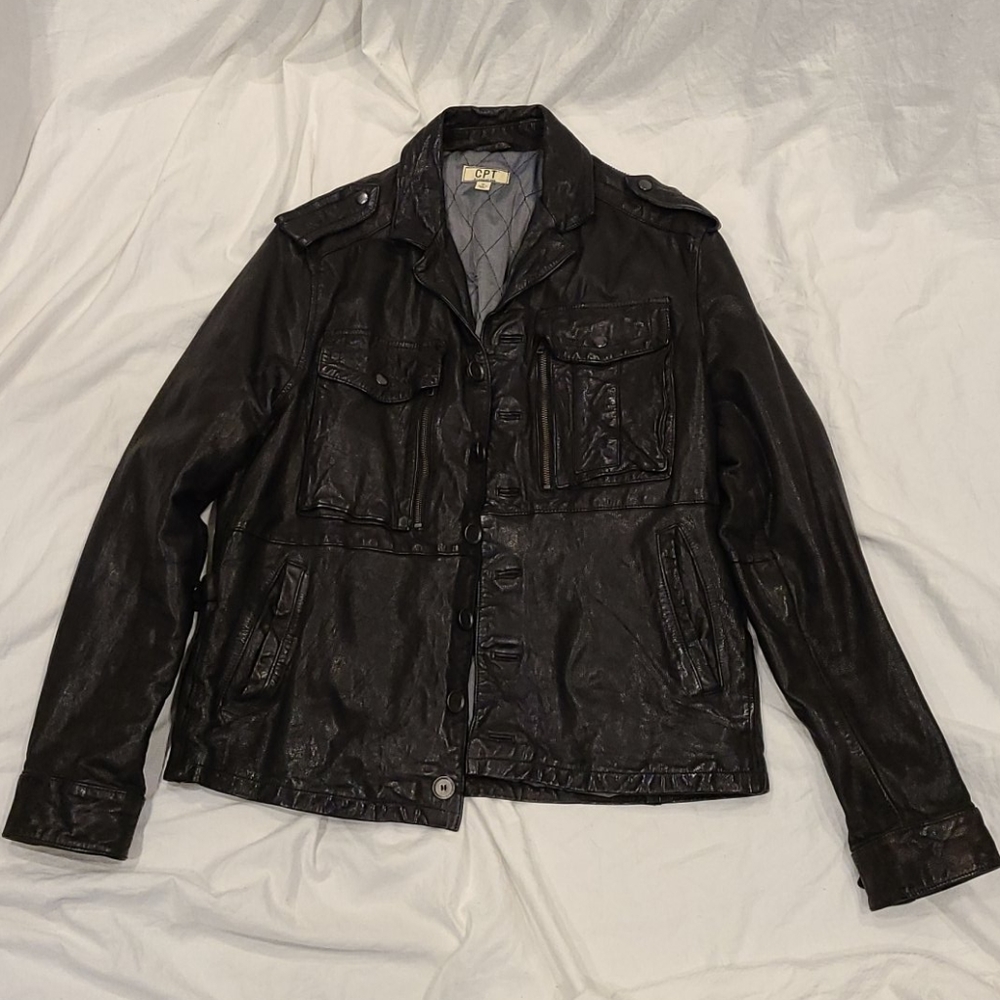 Cockpit Stonewashed Leather Jacket